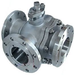 Three way flange ball valve