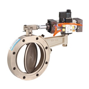 GIQ pneumatic high vacuum butterfly valve